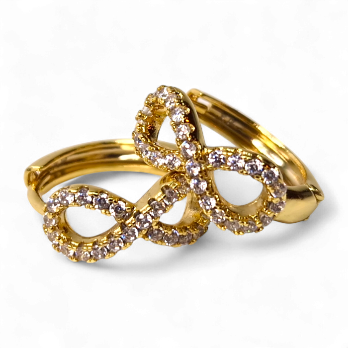 Cercei aur Ramona simbol infinit cu zirconii [3]