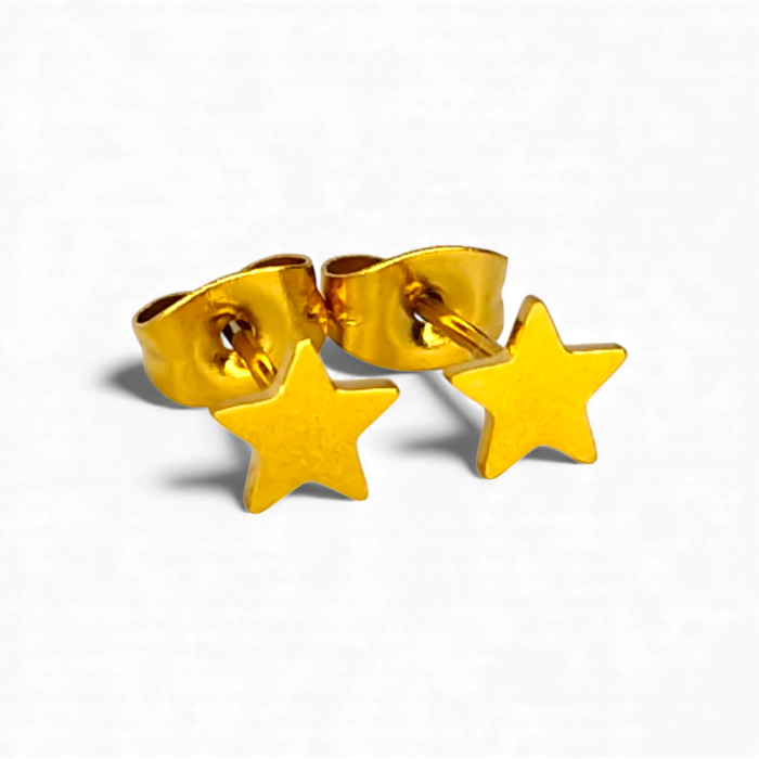 Cercei Selene placati cu aur în formă de stea [1]