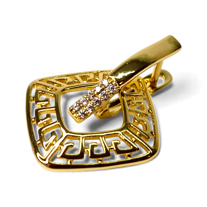 Cercei Sofia placați cu aur 18K cu zirconii [8]