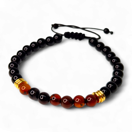 Brățară Jordan cu hematit și agate carnelian [4]