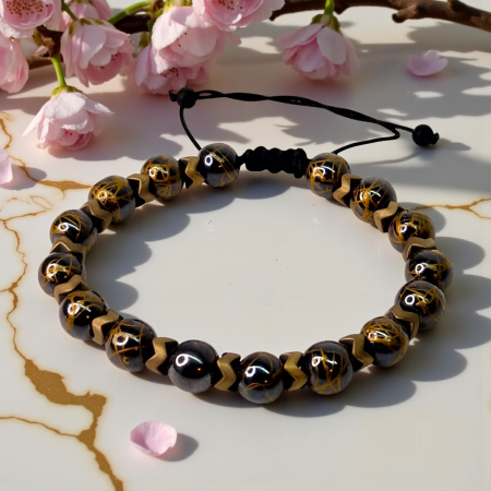 Brățară Harmony cu Ochi de Tigru și elemente aurii [1]