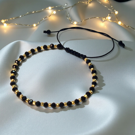 Bratara cu pietre semipretioase naturale Noel si bilute placate cu aur de 18k [3]