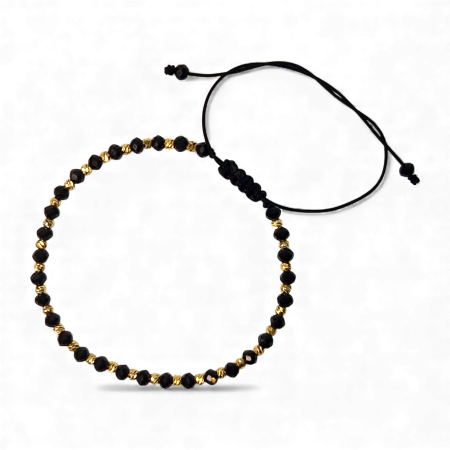 Bratara cu pietre semipretioase naturale Noel si bilute placate cu aur de 18k [2]