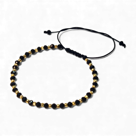 Bratara cu pietre semipretioase naturale Noel si bilute placate cu aur de 18k [4]