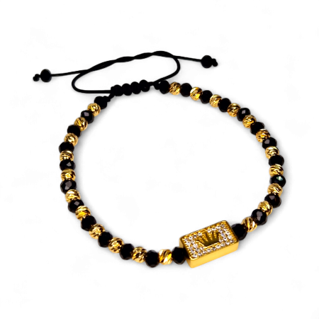 Brățară Anthony cu hematit și detaliu auriu cu zirconii [6]