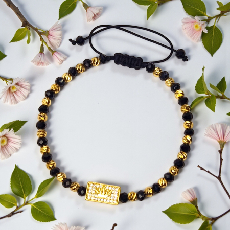 Brățară Anthony cu hematit și detaliu auriu cu zirconii [1]