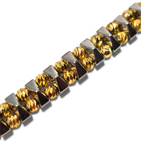 Bratara cu pietre semipretioase naturale Quinn si bilute placate cu aur de 18k [6]