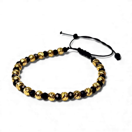 Brățară Taylor cu hematit și elemente din oțel inoxidabil placat cu aur [4]