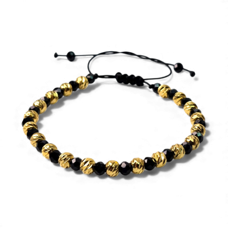 Brățară Taylor cu hematit și elemente din oțel inoxidabil placat cu aur [6]