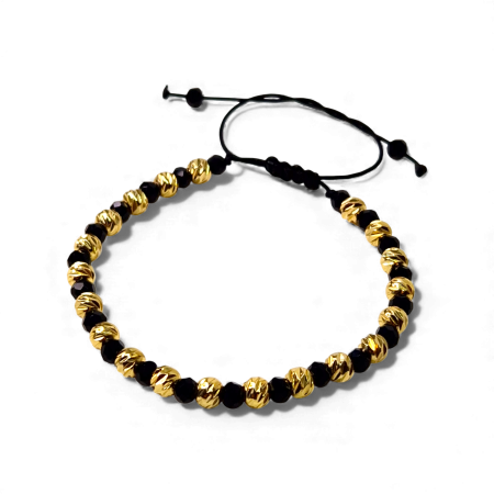 Brățară Taylor cu hematit și elemente din oțel inoxidabil placat cu aur [2]