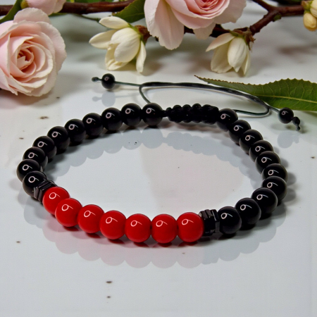 Brățară Red Charm cu hematit și agate roșu [1]