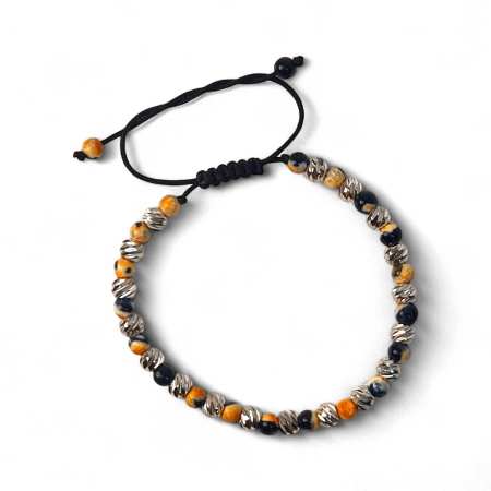 Brățară Sefora din Jasp galben și Hematit cu elemente placate cu argint [4]