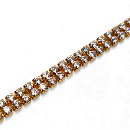 Brățară Sophia tennis dublă placată cu aur 18K cu zirconii clare [4]