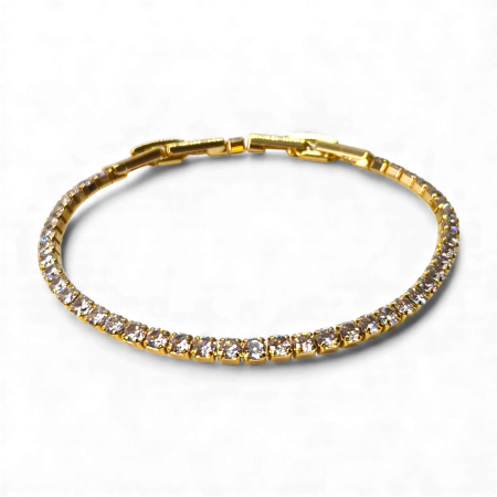 Brățară Sophia placată cu aur 18K cu zirconii clare [4]