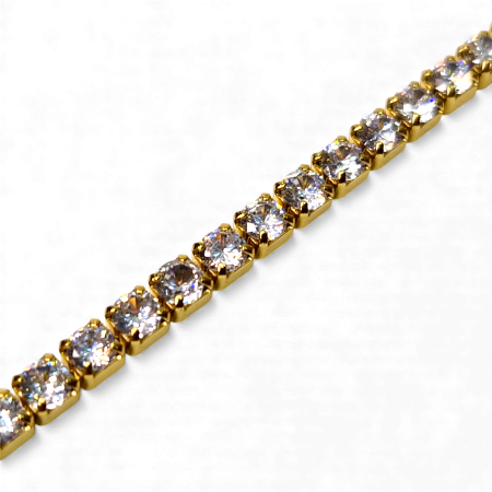 Brățară Sophia placată cu aur 18K cu zirconii clare [2]