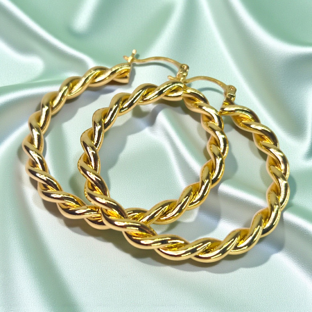 Cercei placați cu aur Casiana – eleganță clasică [3]