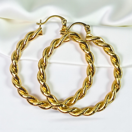 Cercei placați cu aur Casiana – eleganță clasică [1]