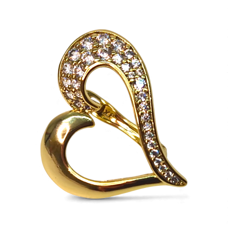 Cercei Rachael placati cu aur 18K cu design sculptural și zirconii [4]