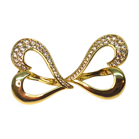 Cadouri femei - Cercei Rachael placati cu aur 18K cu design sculptural și zirconii