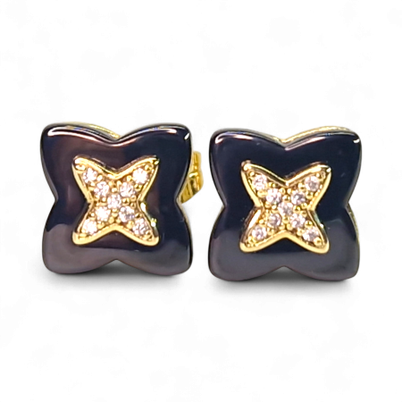 Cadouri femei - Cercei placați cu aur Alexis – eleganță modernă