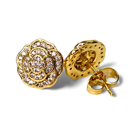 Cercei Amira placați cu aur 18K cu cristale [2]