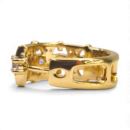 Cercei Ayanna placați cu aur cu zirconii mari strălucitoare [6]