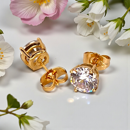 Cercei aur Chloe cu cristal brilliant [5]