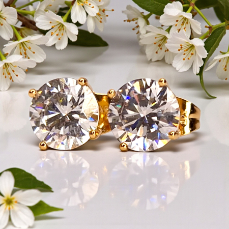 Cercei aur Chloe cu cristal brilliant [1]