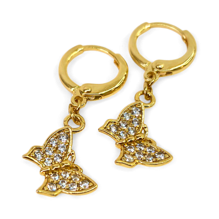 Cadouri femei - Cercei placati cu aur Daniela – delicatețe și strălucire