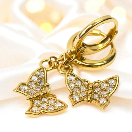 Cercei placati cu aur Daniela – delicatețe și strălucire [5]