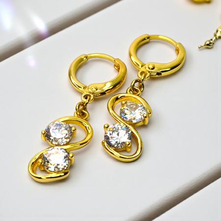 Cercei placați cu aur Dorina – Eleganță și rafinament [1]