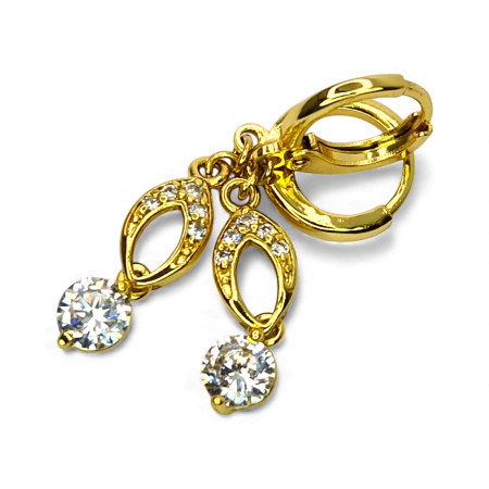 Cercei cu tortita - Cercei placați cu aur Elena – rafinament și strălucire