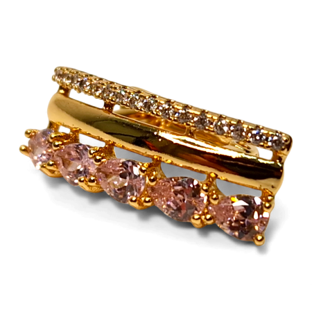 Cercei placati cu aur Jessica Pink [4]