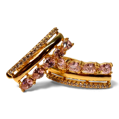 Cercei - Cercei placati cu aur Jessica Pink