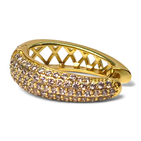 Cerceii kendra placati cu aur de 14k incrustati cu zirconii albe [4]