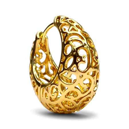 Cercei cu filigran placati cu aur galben de 14k [2]