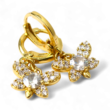 Cadouri femei - Cercei placați cu aur Narcisa – strălucire delicată