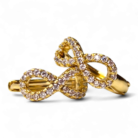 Cercei aur Ramona simbol infinit cu zirconii [6]