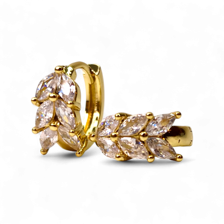 Cercei aur Roxana cu cristale marquise [6]