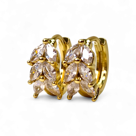 Cercei aur Roxana cu cristale marquise [2]