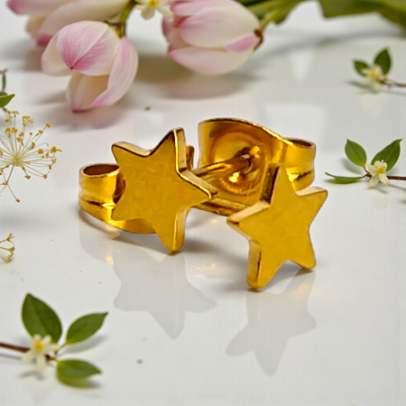 Cercei Selene placati cu aur în formă de stea [5]