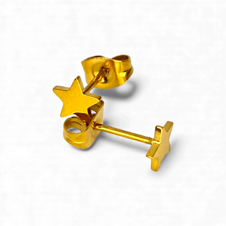 Cercei Selene placati cu aur în formă de stea [7]