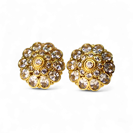 Bijuterii Placate cu Aur - Cercei Simone placați cu aur 18K cu zirconii