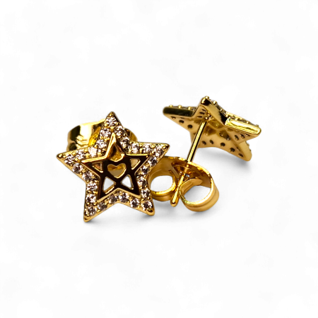 Set placat cu aur Delia cu stele și inimă decorat cu zirconii albe [4]