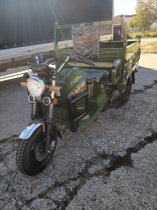 Triciclu electric de marfa basculabil cu cabina, 3900W, viteza 25km/h, baterii 60Ah, basculare hidraulica, nu necesita permis, AMR DUMP [2]