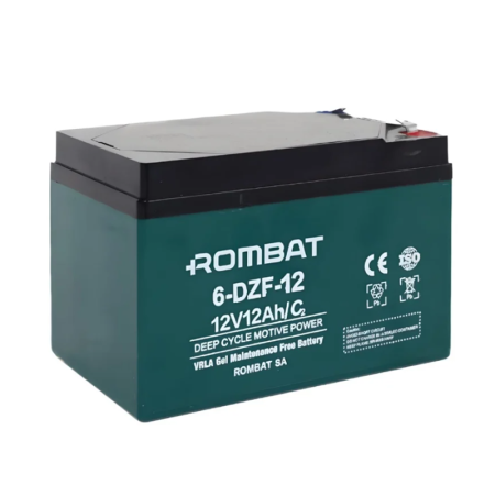 Acumulatori - Baterie ROMBAT pentru biciclete electrice 12V 12Ah, acid de plumb, 6-DZF-12