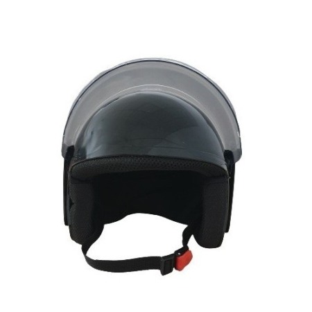 Accesorii si Piese - Casca scuter, open face parasolar detasabil, negru lucios, marimea M (56-57cm)