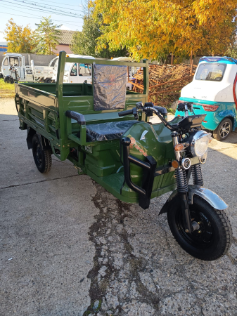 Triciclu electric de marfa basculabil cu cabina, 3900W, viteza 25km/h, baterii 60Ah, basculare hidraulica, nu necesita permis, AMR DUMP [2]
