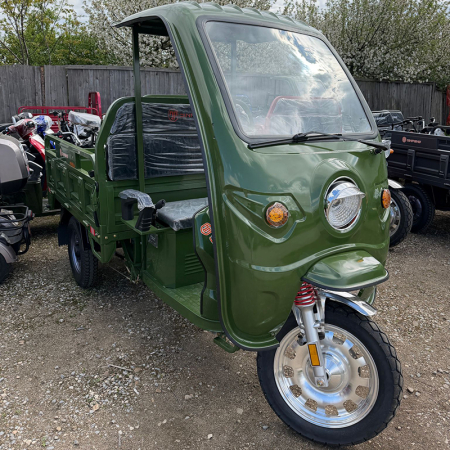 Triciclete Electrice - Triciclu electric de marfa basculabil cu semicabina, 2600W, viteza 25km/h, baterii 32Ah, nu necesita permis, JP1000