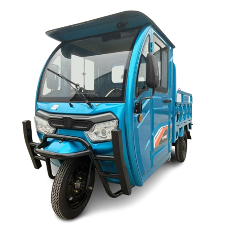 Triciclete Electrice - Triciclu electric cu bena si cabina